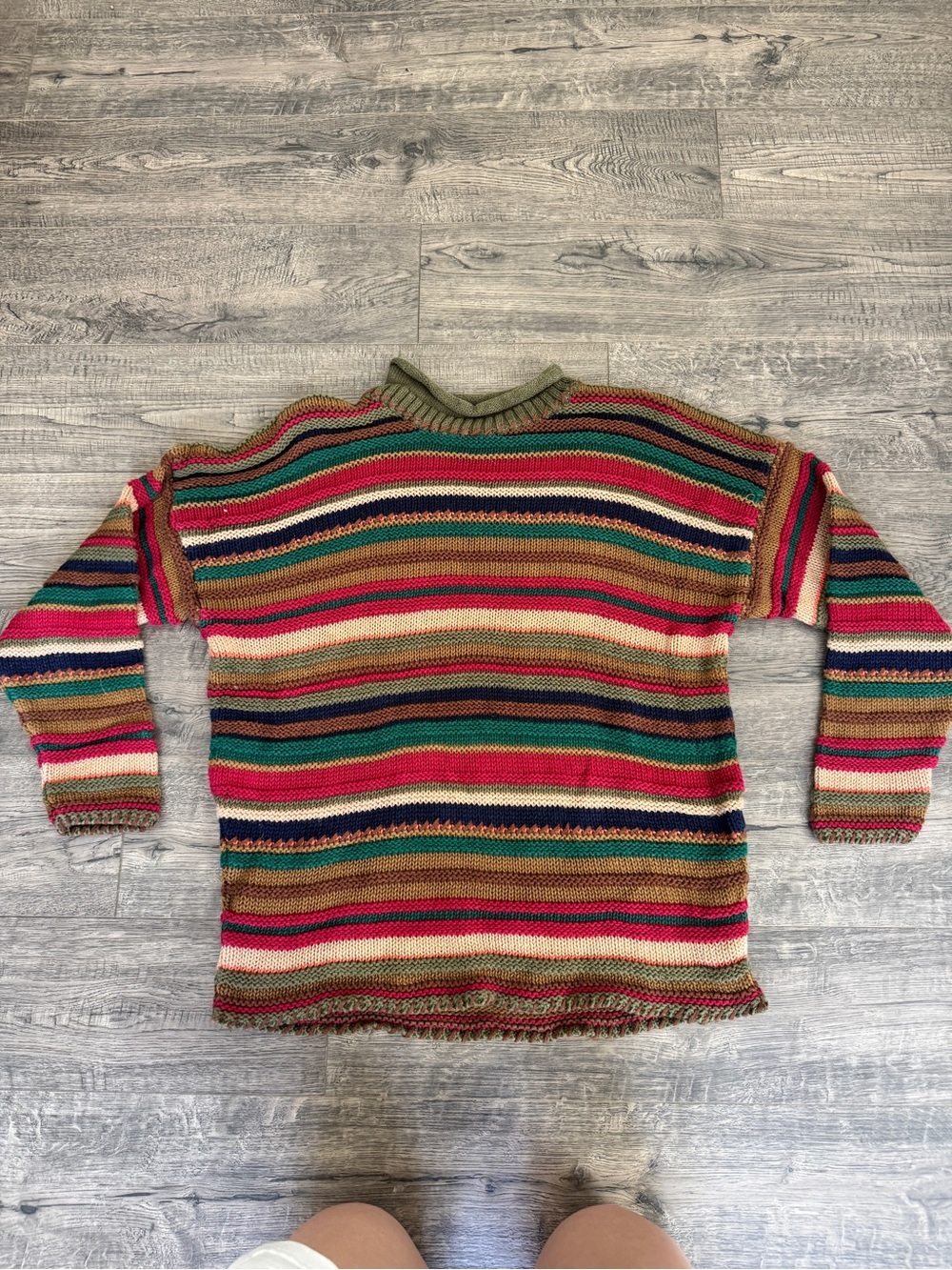 Chaus Multicolor Striped Crewneck Sweater